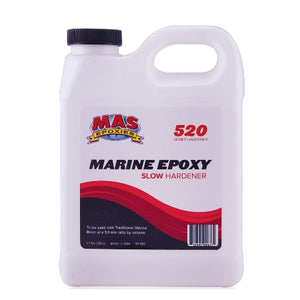MAS Epoxies 520 Slow Marine Epoxy Hardener 6.08 floz (0.18L) MAS 5:1 Slow Hardener, 30-900